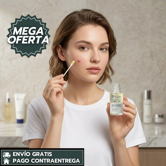 Oferta Especial: 2x1 + Copitos Gratis Dr. Leo® Rutina Completa para Secar Rapidamente el Acné y Quitar & Evitar las Manchitas